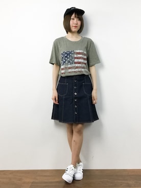 「CASPER JOHN（キャスパージョン）のアイテム」を使った、まるさん（レディース・161cm）の夏コーディネート