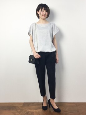 「OLIKA（オリカ）のアイテム（パンツ）」を使った、まるさん（レディース・161cm）の夏コーディネート