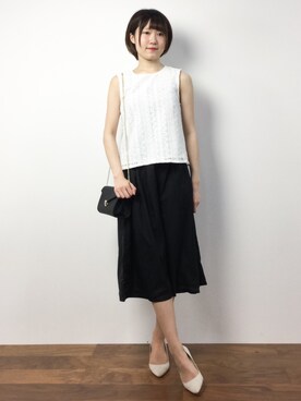 「おとなコーデ」｜「アイテム（サロペット/オーバーオール）」を使った、まるさん（レディース・161cm）の夏コーディネート