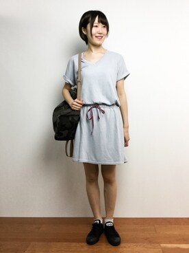 「cache cache（カシュ カシュ）のアイテム（バックパック/リュック）」を使った、まるさん（レディース・161cm）の夏コーディネート