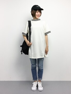 「夢展望（ユメテンボウ）のアイテム（ワンピース/ドレス）」を使った、まるさん（レディース・161cm）の夏コーディネート