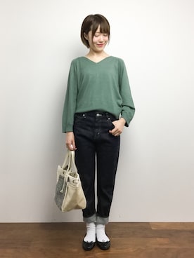 「EN ROUTE（アンルート）のアイテム」を使った、まるさん（レディース・161cm）の秋コーディネート