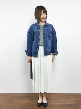「RODEO CROWNS WIDE BOWL（ロデオクラウンズワイドボウル）のアイテム（その他アウター）」を使った、まるさん（レディース・161cm）の秋コーディネート