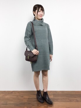 「FOSSIL（フォッシル）のアイテム（ショルダーバッグ）」を使った、まるさん（レディース・161cm）の秋コーディネート