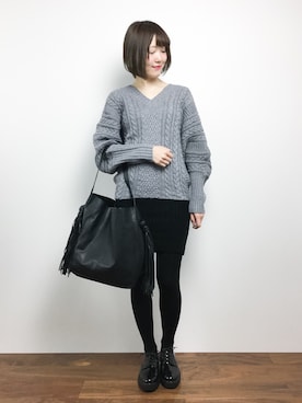 「夢展望（ユメテンボウ）のアイテム（ワンピース/ドレス）」を使った、まるさん（レディース・161cm）の秋コーディネート