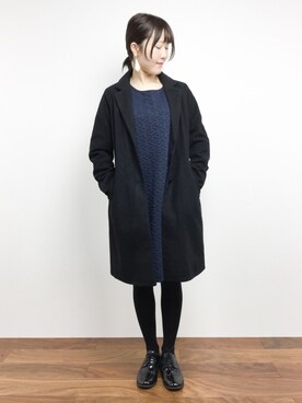 「STYLEST（スタイレスト）のアイテム（ジャケット/アウター）」を使った、まるさん（レディース・161cm）の冬コーディネート