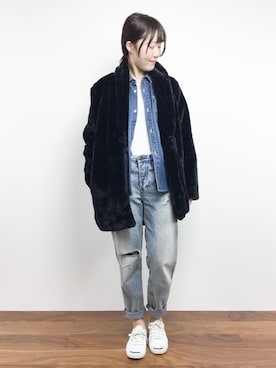 まるさん（レディース・161cm）の冬コーディネート