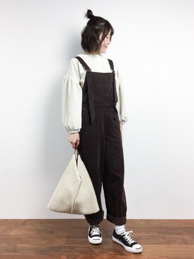 「Ameri（アメリ）のアイテム（バッグ）」を使った、まるさん（レディース・161cm）の冬コーディネート