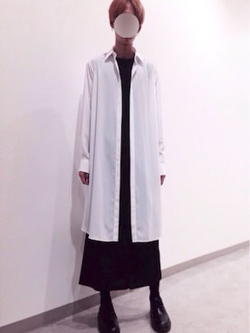 「Yohji Yamamoto（ヨウジヤマモト）のアイテム（スカート）」を使った、soさん（メンズ・175cm）の秋コーディネート