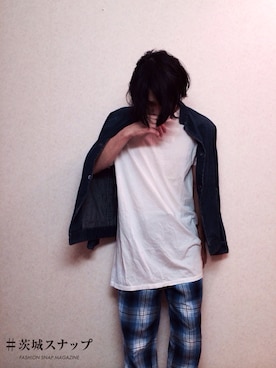 「茨城スナップ」｜「アイテム（デニムジャケット）」を使った、Nob.さん（メンズ・176cm）の夏コーディネート
