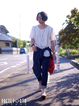 「茨城スナップ」｜「アイテム（デニムジャケット）」を使った、Nob.さん（メンズ・176cm）の秋コーディネート