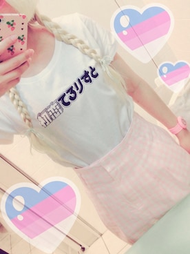 「keisuke kanda（ケイスケカンダ）のアイテム（Tシャツ/カットソー）」を使った、あかりさん（レディース・157cm）の春コーディネート