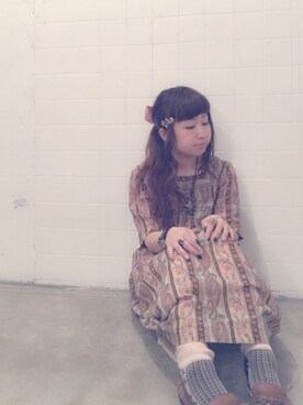 「reinette et mirabelle（レネット エ ミラベル）のアイテム（アクセサリー）」を使った、きゃま@ANDYOUさん（レディース・146cm）の秋コーディネート