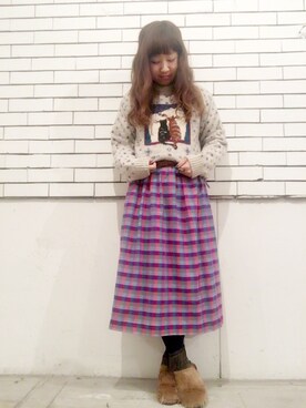 「ネコ」｜「アイテム（その他シューズ）」を使った、きゃま@ANDYOUさん（レディース・146cm）の秋コーディネート