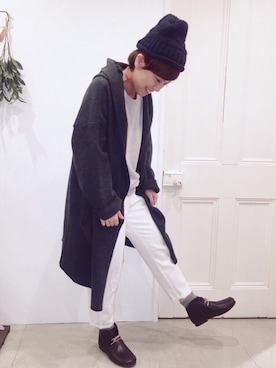 「YARRA（ヤラ）のアイテム（その他アウター）」を使った、YARRAdouxbleu三宮店さん（レディース・156cm）の冬コーディネート