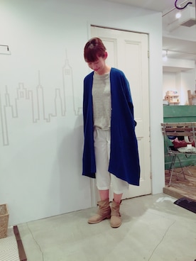 「YARRA（ヤラ）のアイテム（その他アウター）」を使った、YARRAdouxbleu三宮店さん（レディース・168cm）の春コーディネート