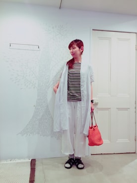 「Blute（ブリューテ）のアイテム」を使った、YARRAdouxbleu三宮店さん（レディース・168cm）の春コーディネート