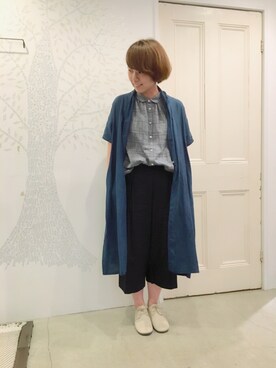 「Blute（ブリューテ）のアイテム」を使った、YARRAdouxbleu三宮店さん（レディース・156cm）の春コーディネート