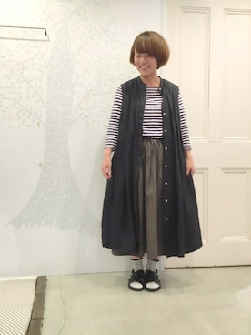 「Blute（ブリューテ）のアイテム」を使った、YARRAdouxbleu三宮店さん（レディース・156cm）の夏コーディネート