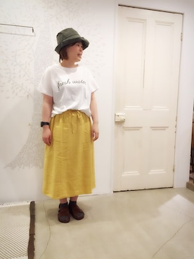 「Blute（ブリューテ）のアイテム」を使った、YARRAdouxbleu三宮店さん（レディース・154cm）の夏コーディネート