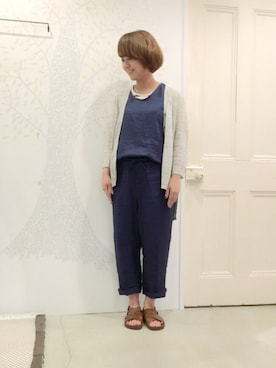 「Blute（ブリューテ）のアイテム」を使った、YARRAdouxbleu三宮店さん（レディース・156cm）の夏コーディネート