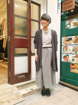 「Blute（ブリューテ）のアイテム」を使った、YARRAdouxbleu三宮店さん（レディース・156cm）の夏コーディネート