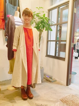 「Blute（ブリューテ）のアイテム」を使った、YARRAdouxbleu三宮店さん（レディース・156cm）の秋コーディネート