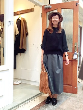「三宮」｜YARRAdouxbleu三宮店さん（レディース・168cm）の秋コーディネート