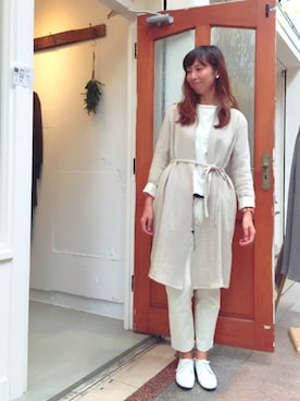 「doux bleu （ドゥーブルー）のアイテム（ジャケット/アウター）」を使った、YARRAdouxbleu三宮店さん（レディース・168cm）の秋コーディネート