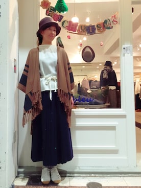 「INN-STANT（インスタント）のアイテム」を使った、YARRAdouxbleu三宮店さん（レディース・168cm）の秋コーディネート