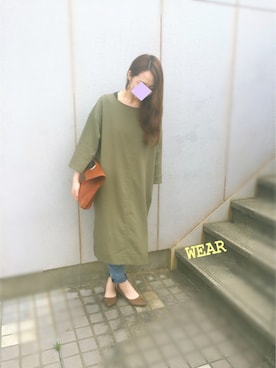 「BrownBrown（ブラウンブラウン）のアイテム」を使った、eriさん（レディース・158cm）の春コーディネート