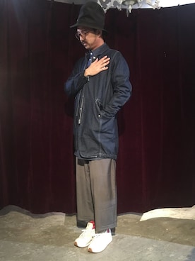 「アイテム（ステンカラーコート）」を使った、masaさん（メンズ・175cm・30代）の秋コーディネート