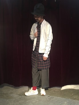 「アイテム（スタジャン、シルバー系）」を使った、masaさん（メンズ・175cm）の秋コーディネート