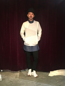 「rovtski（ロフトスキー）のデニムセミロングシャツ（シャツ/ブラウス）」を使った、masaさん（メンズ・175cm）の秋コーディネート