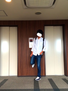 「SOMETHING（サムシング）のアイテム（パンツ）」を使った、sさん（メンズ・177cm）の春コーディネート