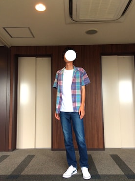 「SOMETHING（サムシング）のアイテム（パンツ）」を使った、sさん（メンズ・177cm）の夏コーディネート