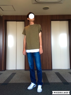 「SOMETHING（サムシング）のアイテム（パンツ）」を使った、sさん（メンズ・177cm）の夏コーディネート