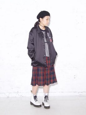 「REBERTAS（リベルタス）のアイテム（ジャケット/アウター）」を使った、moeさん（レディース・168cm）の秋コーディネート