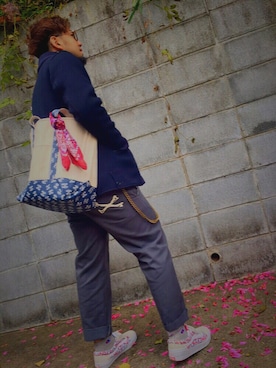 「アイテム（ショルダーバッグ）」を使った、taku-lowさん（メンズ・171cm・30代）の秋コーディネート