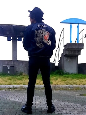 「TAILOR TOYO（テーラートウヨウ）のアイテム（ナイロンジャケット）」を使った、よしゆきさん（メンズ・163cm）の春コーディネート