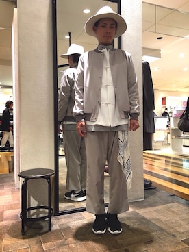 「HARE（ハレ）のアイテム（スタジャン）」を使った、🐯としくん🐯さん（メンズ・169cm）の春コーディネート
