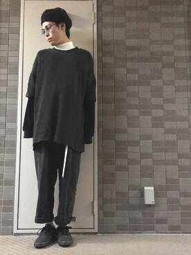「HARE（ハレ）のアイテム（ハンチング/ベレー帽）」を使った、🐯としくん🐯さん（メンズ・171cm）の秋コーディネート