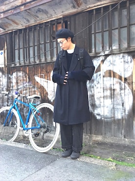 「HARE（ハレ）のアイテム（ハンチング/ベレー帽）」を使った、🐯としくん🐯さん（メンズ・171cm）の秋コーディネート