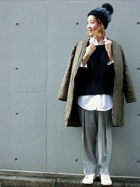 「SLOBE IENA（スローブイエナ）のアイテム（ジャケット/アウター）」を使った、Happyさん（レディース・157cm）の秋コーディネート