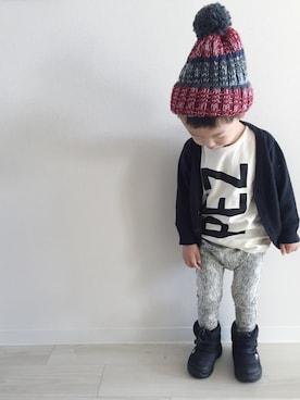 h39さん（キッズ・90cm）の冬コーディネート