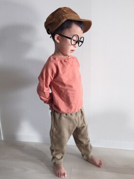 「ラブ＆ピース2016」｜「アイテム（スウェット）」を使った、h39さん（キッズ・100cm）の秋コーディネート