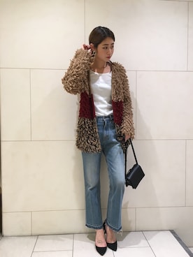 「MAISON DE REEFUR（メゾンドリーファー）のアイテム（その他アウター）」を使った、AIRI KAWASAKIさん（レディース・166cm）の秋コーディネート
