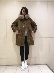 メゾンドリーファー ダウンライナー付モッズコートカーキ38 メゾンドリーファー ダウンライナー付モッズコートカーキ38