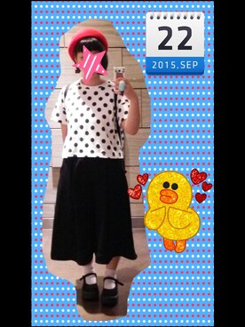 「FRED PERRY（フレッドペリー）のアイテム（ハンチング/ベレー帽）」を使った、恋するラララさん（レディース・152cm）の秋コーディネート