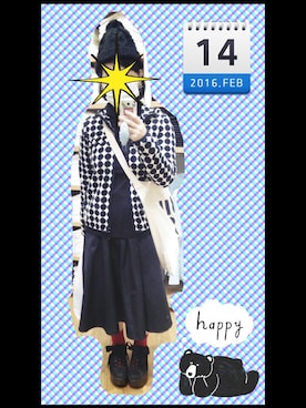 「お買い物」｜「アイテム（その他シューズ）」を使った、恋するラララさん（レディース・152cm）の冬コーディネート
